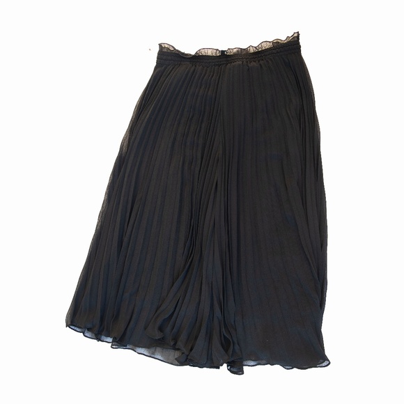 Zara Black Pleated Flow Maxi Skirt - Picture 14 of 14